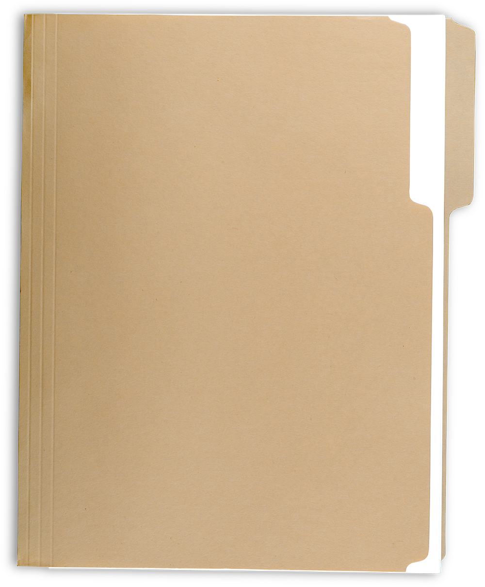 Manila folder containing confidential suspect profiles for supply chain investigation