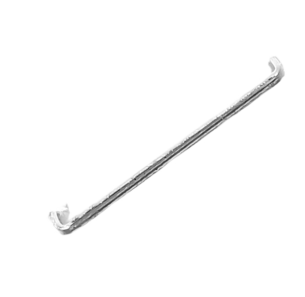 Metal staple securing suspect file papers in manila folder