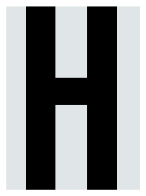 Letter H from WHODUNNIT title in vintage crime investigation style