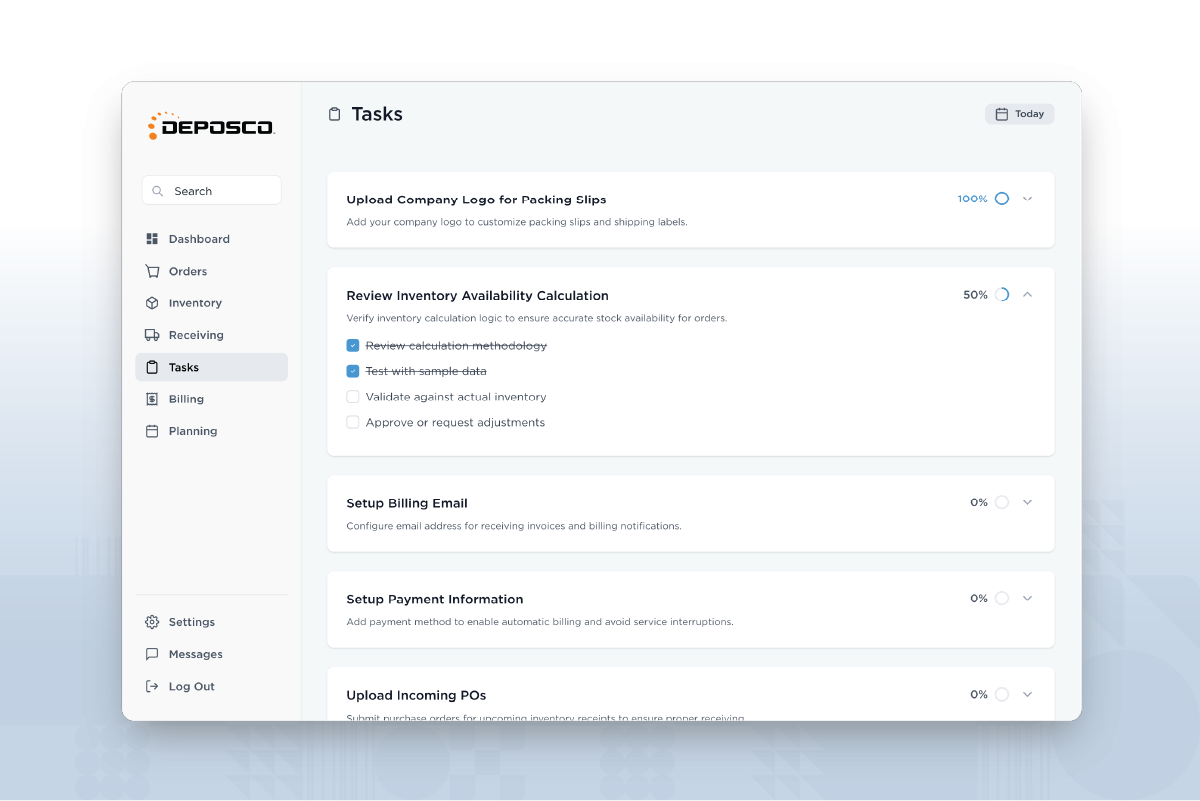 Deposco 3PL Client Portal Feature 6